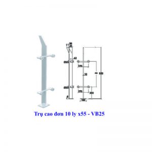 Trụ cao đơn 10 ly x55 - VB25