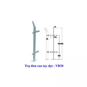 Trụ đơn cao tay dẹt - VB30