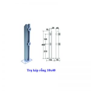 Trụ kép rỗng 10x40