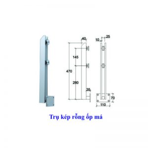 Trụ kép rỗng ốp má